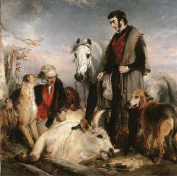 埃德溫 亨利 蘭德希爾爵士 Scene in Chillingham, Park Portrait of Lord Ossulston, or death of the wild bull